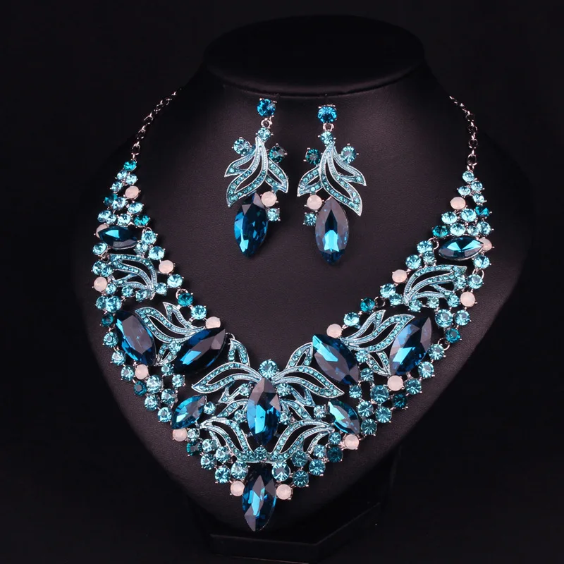 luxury bling wedding jewelry sets color necklace earrings Bridal Wedding Jewelry Sets, Colors/blue
luxury bling wedding jewelry sets color necklace earrings Bridal Wedding Jewelry Sets, Colors/blue