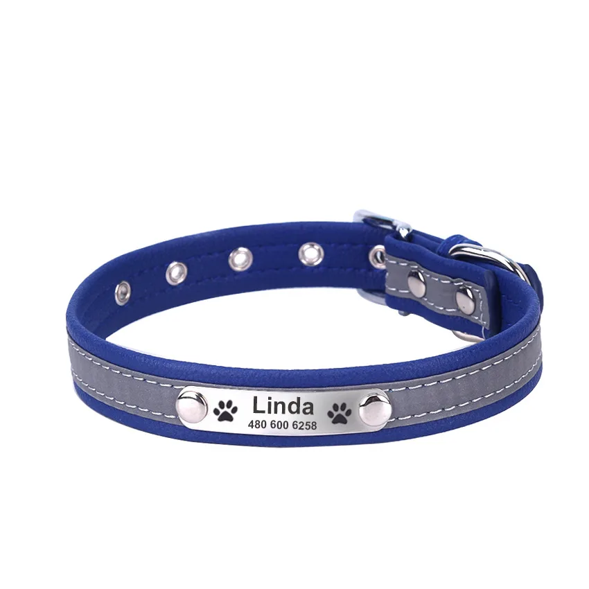 Dog Pet Collars Leashes Luxury Dog Leash Leather Collar Personalized Laser Engraving Name TEL Reflective PU leather Collar, Many
Dog Pet Collars Leashes Luxury Dog Leash Leather Collar Personalized Laser Engraving Name TEL Reflective PU leather Collar, Many