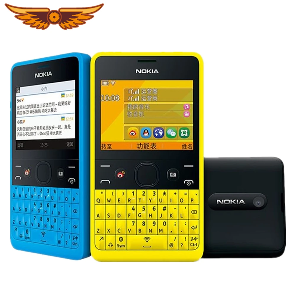

Original for Nokia Asha 210 Unlocked GSM 2.4``Dual SIM Cards 2MP QWERTY Keyboard English Only Refurbished Mobile Phone