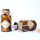 Safety Match Sticks in Glass Bottle Colorful Matches with Brown Glass Jar