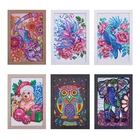 Wholesale home decor colorful abstract canvas picture diy rhinestone diamond painting with frame