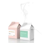 Mini car humidifier milk box shaped air diffuser for Aroma oil diffuser moisturizing cream fog USB maker 260ml