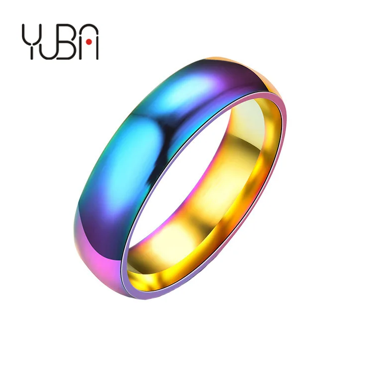 Stainless Steel Rainbow Rings Simple Band Finger Ring jewelry women tail rings engagement wedding bands for women, As show
Stainless Steel Rainbow Rings Simple Band Finger Ring jewelry women tail rings engagement wedding bands for women, As show