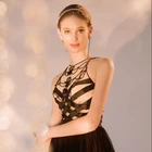 Black elegant sexy fashionable lace dress