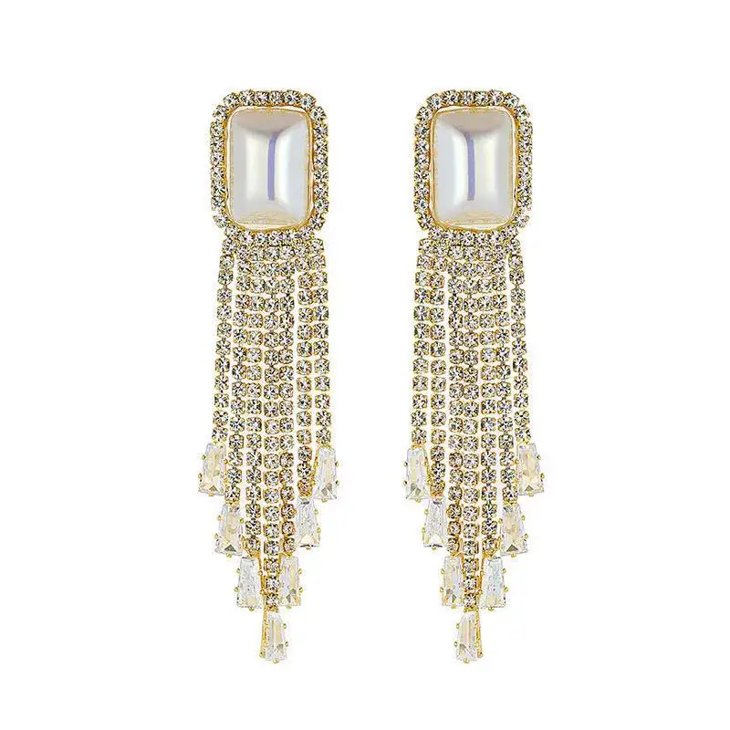S925 silver needle French luxury elegant zircon pearl Tassel Earrings Fashion temperament design women's Party Jewelry
S925 silver needle French luxury elegant zircon pearl Tassel Earrings Fashion temperament design women's Party Jewelry