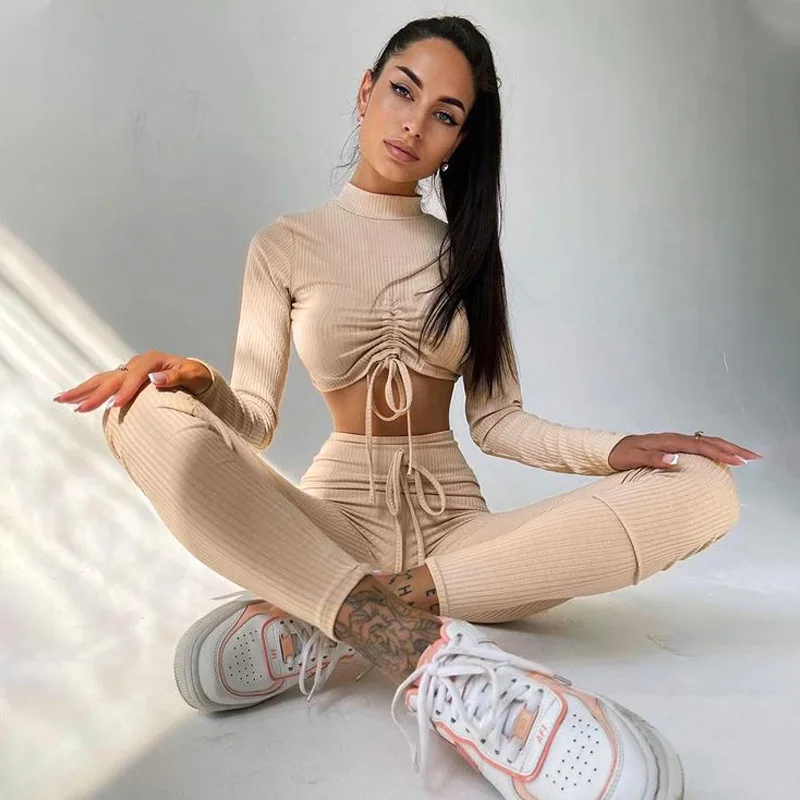 Yoga Fitness For Women Knitted Sport Wear Casual Skinny Tow Piece Set Stracksuit 2021 Fashion Sets
Yoga Fitness For Women Knitted Sport Wear Casual Skinny Tow Piece Set Stracksuit 2021 Fashion Sets