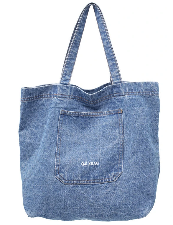 Polyester Denim bags Fashion jeans shoulder bag students tote handbag Washdable Canvas
Polyester Denim bags Fashion jeans shoulder bag students tote handbag Washdable Canvas