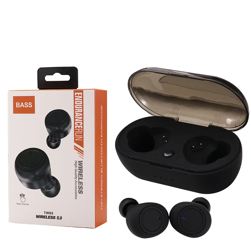 China hot selling frosted touch TWS5 bt earphone wireless headset stereo headphone mobile accessories earphone, White,black
China hot selling frosted touch TWS5 bt earphone wireless headset stereo headphone mobile accessories earphone, White,black