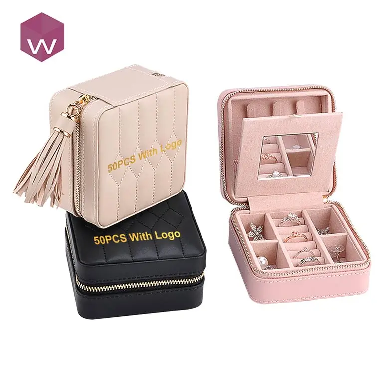 Custom Portable Mirror Jewelry Ring Case Travel Square Pu Leather Jewellery Box, Beige/black/pink
Custom Portable Mirror Jewelry Ring Case Travel Square Pu Leather Jewellery Box, Beige/black/pink
