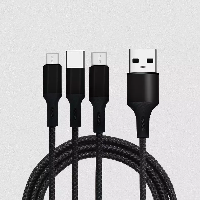 Multi func tional 3 in 1 multi connector nylon usb data cable usb c micro cable 
Multi func tional 3 in 1 multi connector nylon usb data cable usb c micro cable