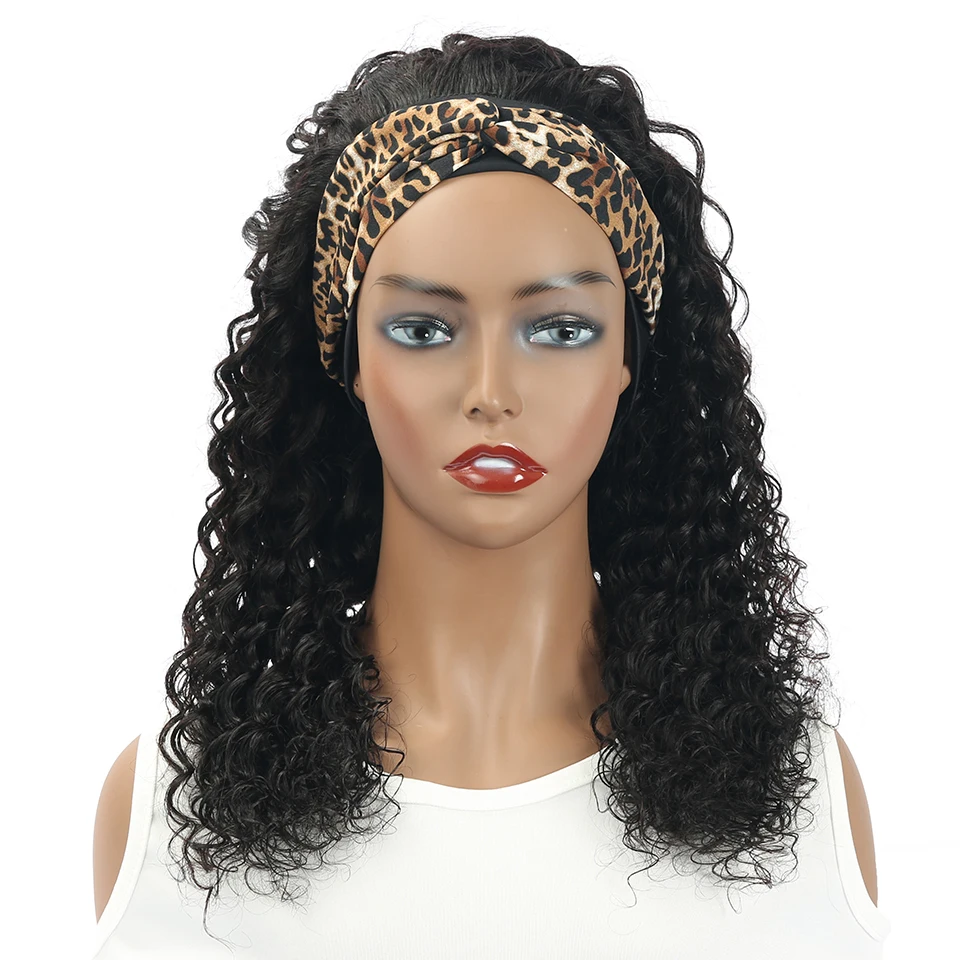Wholesale 150 Density Deep Wave Curly Headband Wigs Raw Human Hair Wigs For Black Women Brazilian Virgin Hair Machine Made Wig
Wholesale 150 Density Deep Wave Curly Headband Wigs Raw Human Hair Wigs For Black Women Brazilian Virgin Hair Machine Made Wig