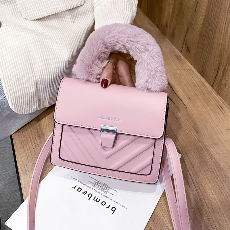 Hot sale fashion geometry leather furry plush handle mini girl bags women luxury fur handbags ladies custom logo purses, 5 colors
Hot sale fashion geometry leather furry plush handle mini girl bags women luxury fur handbags ladies custom logo purses, 5 colors