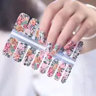 Wholesale colorful flower design nail polish stickers, nail art supplier, nail wraps