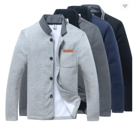 Spring and Autumn Fashion Casual Men's Slim Edition Single Buckle Solid Color Long Sleeve Sweater Collar Jacket
Spring and Autumn Fashion Casual Men's Slim Edition Single Buckle Solid Color Long Sleeve Sweater Collar Jacket