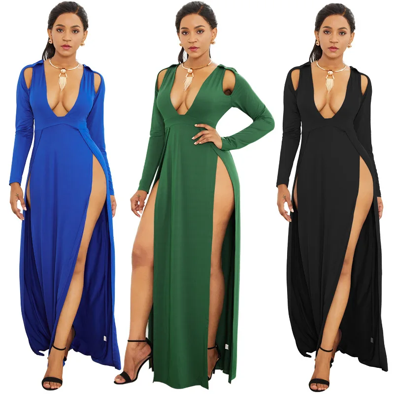 Sexy Solid Long Sleeve Dresses Women Lady Elegant Casual Maxi Formal Elegant Party 2019 Dress Evening Women
Sexy Solid Long Sleeve Dresses Women Lady Elegant Casual Maxi Formal Elegant Party 2019 Dress Evening Women
