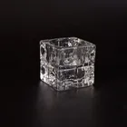 Square Glass Candle container tea light candle jar home Decoration