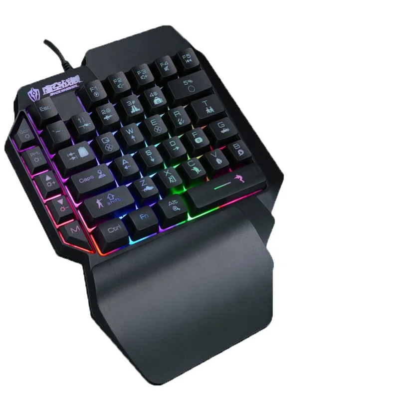F6 Multimedia One-Handed Keyboard One-Hand LED Backlight Portable USB Cable Mini Gaming Keyboard for mobile game
F6 Multimedia One-Handed Keyboard One-Hand LED Backlight Portable USB Cable Mini Gaming Keyboard for mobile game
