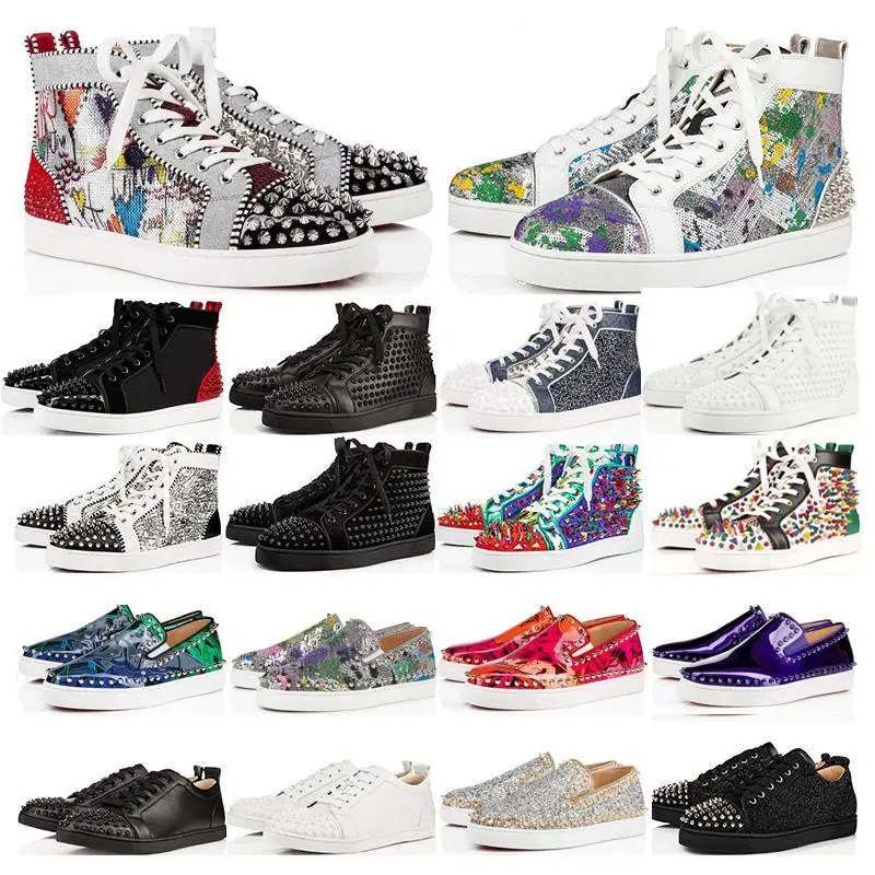 Designer Men Women Luxury Fashion high top cut leather Breathable Red Bottom Spike high-top lace-up Shoes Sneaker With Box
Designer Men Women Luxury Fashion high top cut leather Breathable Red Bottom Spike high-top lace-up Shoes Sneaker With Box