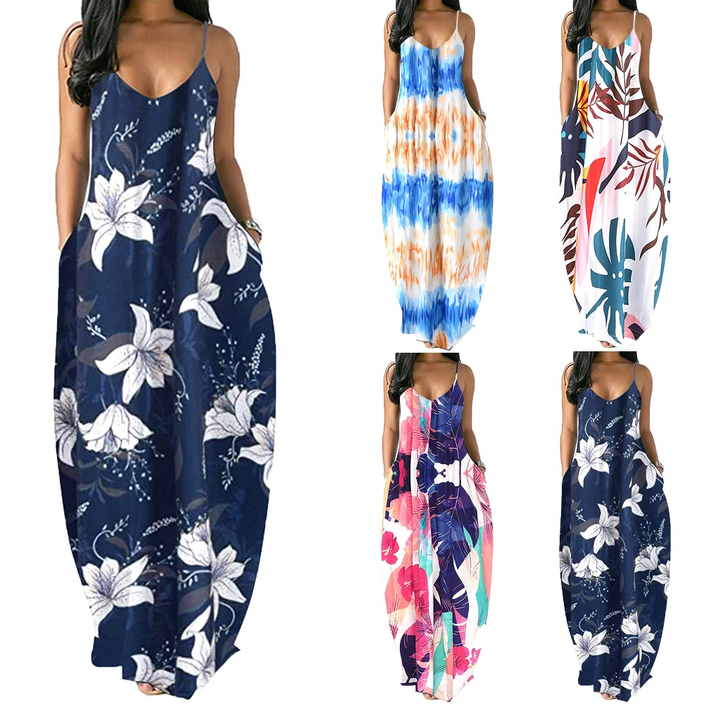 2021 summer fashion print dress casual Looser backless beach dress sexy halter top V-neck dress
2021 summer fashion print dress casual Looser backless beach dress sexy halter top V-neck dress