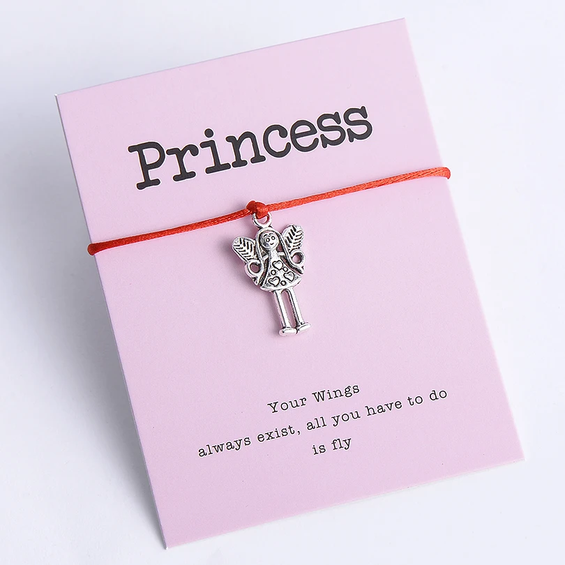 Lovely Princess Wish Bracelet Gift Heart Angel Girl Charm Red String Bracelets for Women Girls Lucky Handmade Jewelry
Lovely Princess Wish Bracelet Gift Heart Angel Girl Charm Red String Bracelets for Women Girls Lucky Handmade Jewelry