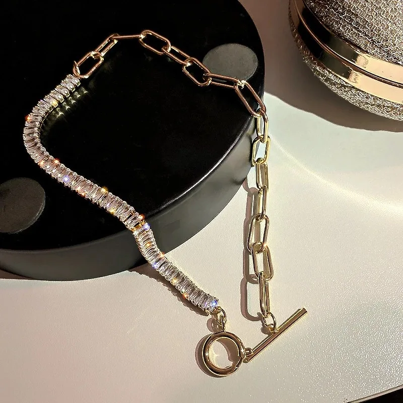 Ins Cold Wind Personality Clavicle Chain Latest Creative Temperament Necklace Zircon Stitching Geometric Necklace, Picture shows
Ins Cold Wind Personality Clavicle Chain Latest Creative Temperament Necklace Zircon Stitching Geometric Necklace, Picture shows