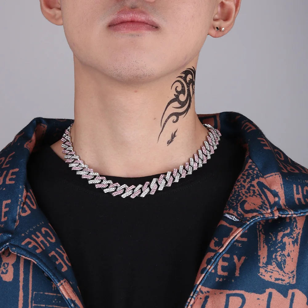 Europe and America Diamond Choker Men Necklace hiphop Iced Out Cuban Link Chain Jewelry Necklace, Silver
Europe and America Diamond Choker Men Necklace hiphop Iced Out Cuban Link Chain Jewelry Necklace, Silver