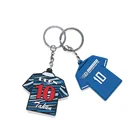 3D Soft PVC Football Shirt Shaped Souvnir Rubber Keychain Custom Logo Key Chain