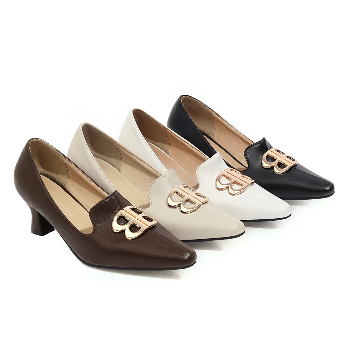 2021 Spring Latest Fashion Pointed Head Simple Commute Ladies Commuter High Heels, Black/white/ecru/brown
2021 Spring Latest Fashion Pointed Head Simple Commute Ladies Commuter High Heels, Black/white/ecru/brown
