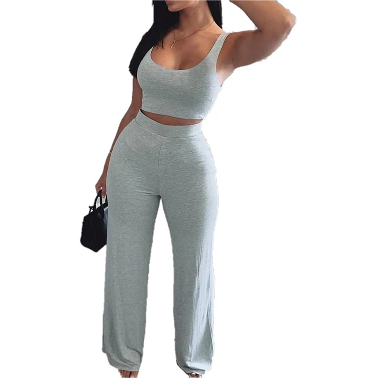 New Design Summer Women'S Wear Fashion Vest High Waist Wide Leg Pants Solid Color Casual Jumpsuit
New Design Summer Women'S Wear Fashion Vest High Waist Wide Leg Pants Solid Color Casual Jumpsuit