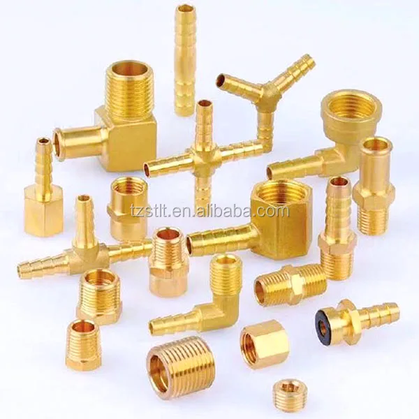 Thread Hex Straight Pneumatic Connector 1/4inch brass fitting