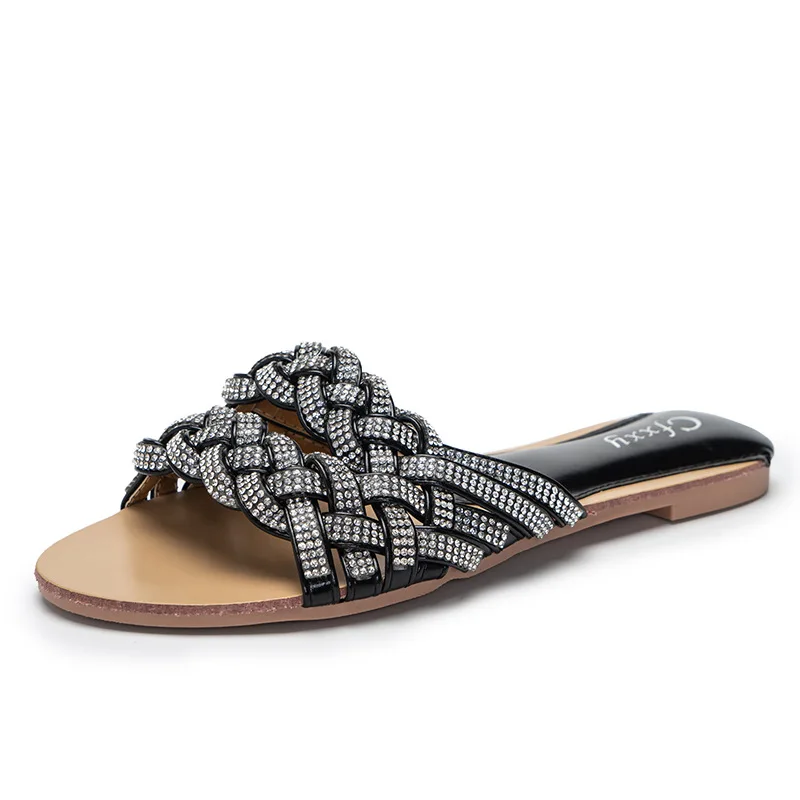 Newly listed women sandles woven rhinestone one-line sandals fashion trend non-slip rubber sole, Customized color
Newly listed women sandles woven rhinestone one-line sandals fashion trend non-slip rubber sole, Customized color