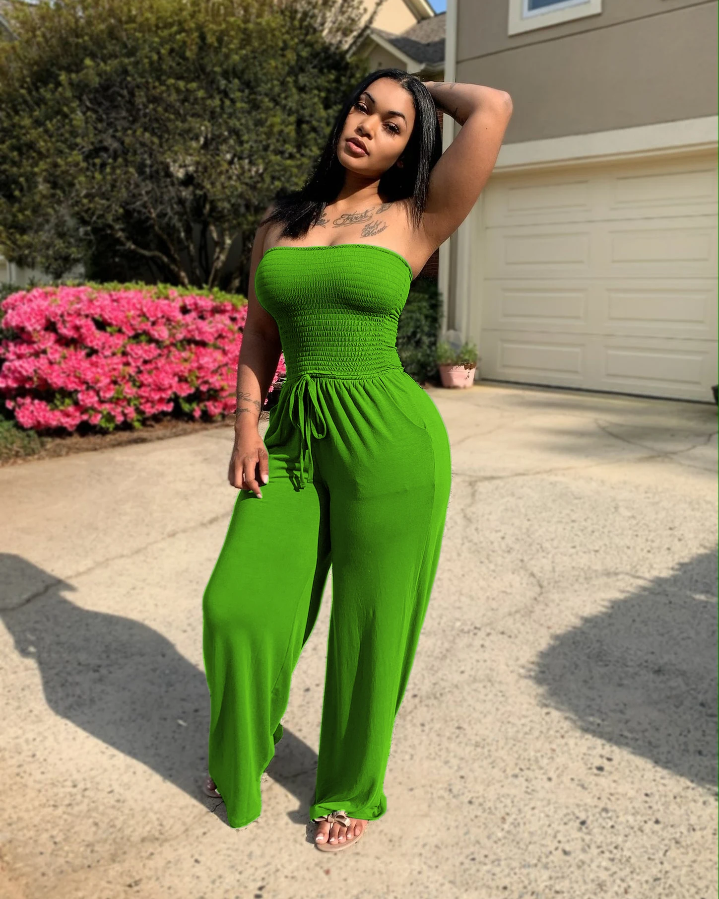 Solid color tube top wide leg fall jumpsuits for women sexy fashion jumpsuit elegant, As shown on picture
Solid color tube top wide leg fall jumpsuits for women sexy fashion jumpsuit elegant, As shown on picture