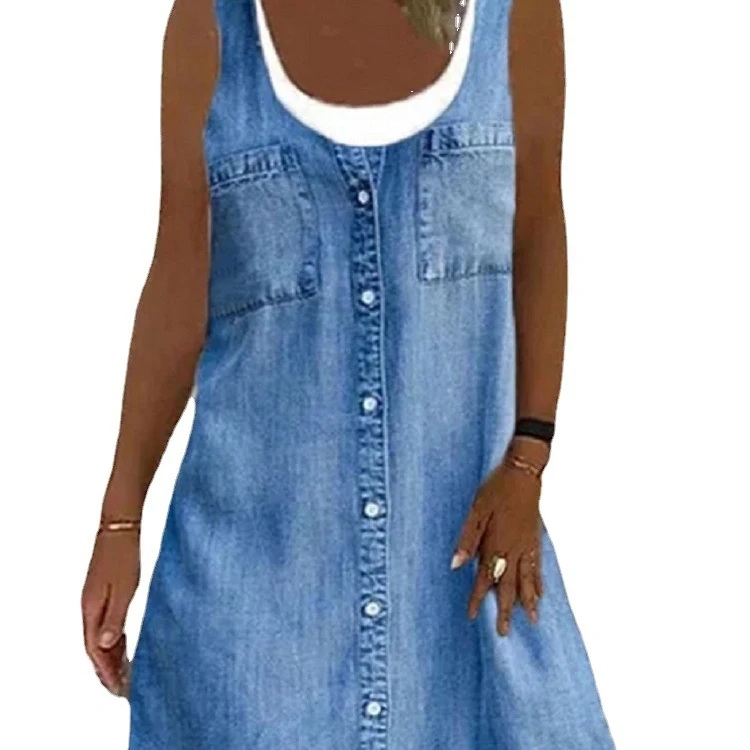 DUODUOCOLOR Patchwork denim strapless skirt plus size loose womens clothes fashion leisure midi dress summer D97648
DUODUOCOLOR Patchwork denim strapless skirt plus size loose womens clothes fashion leisure midi dress summer D97648