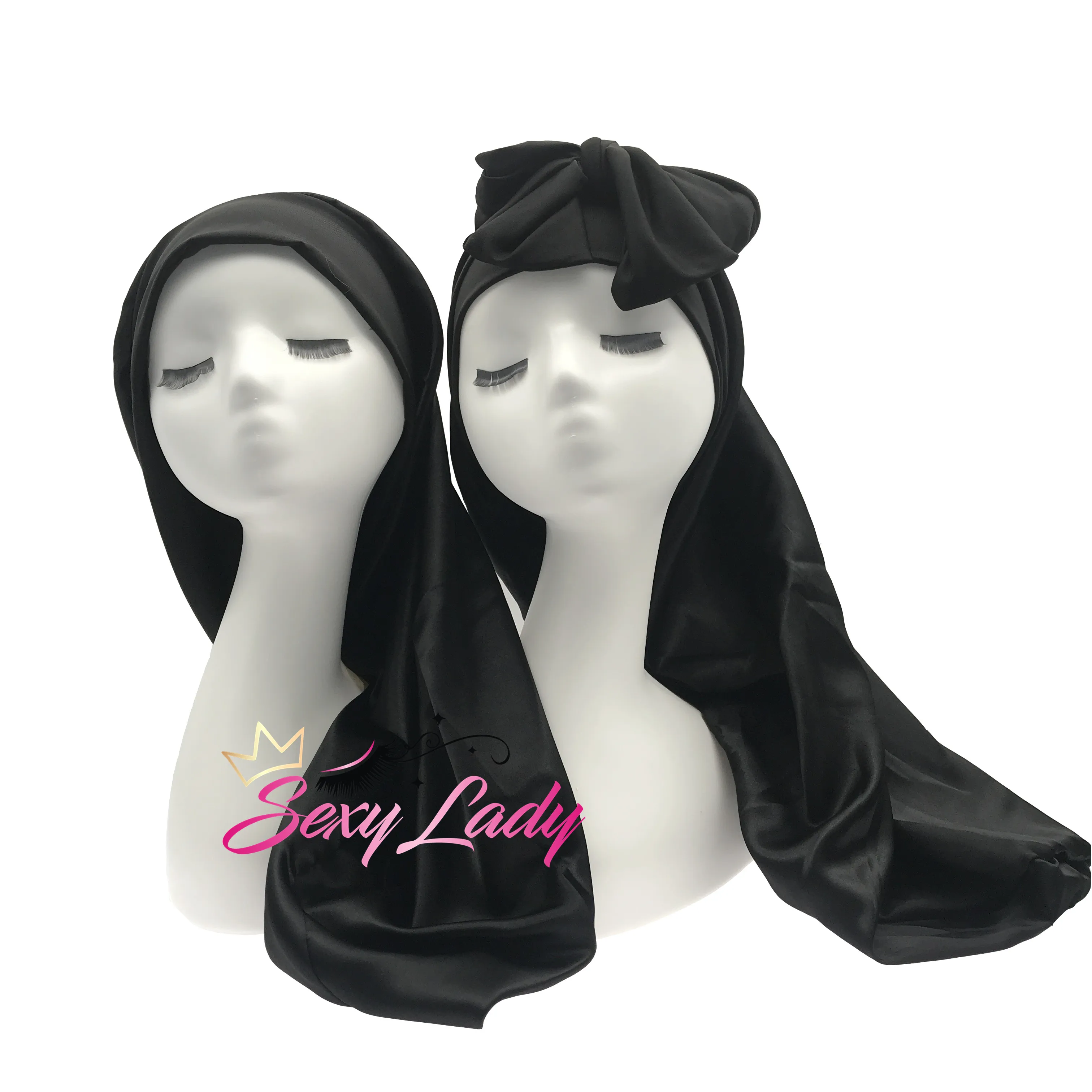 Custom high quality long sleeping cap satin hair bonnet with band wrap, Customized color
Custom high quality long sleeping cap satin hair bonnet with band wrap, Customized color