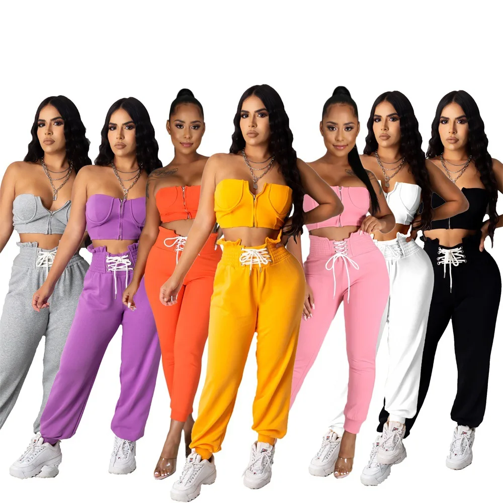 CL-0005 Wholesale New Arrival Autumn Winter Women'S Two Piece Set Women Clothing Tube Top Pants Popular Two Piece Pants Set, 7 colors
CL-0005 Wholesale New Arrival Autumn Winter Women'S Two Piece Set Women Clothing Tube Top Pants Popular Two Piece Pants Set, 7 colors