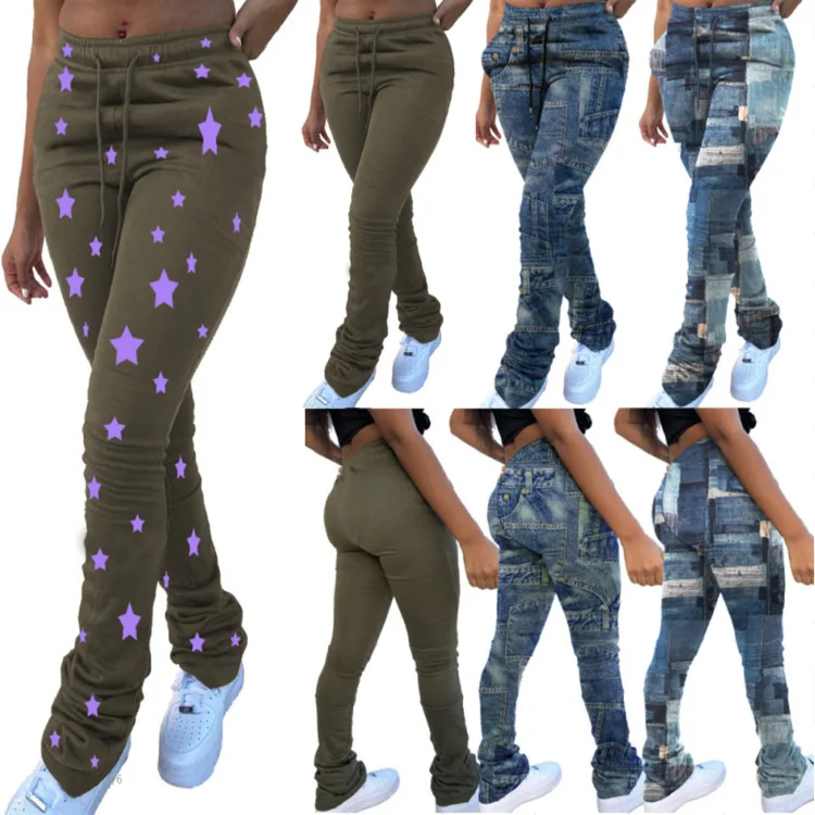 Womens Winter Outfits Letter Print Women High Waist Body thick Stacked Sweatpants Joggers, Colors
Womens Winter Outfits Letter Print Women High Waist Body thick Stacked Sweatpants Joggers, Colors