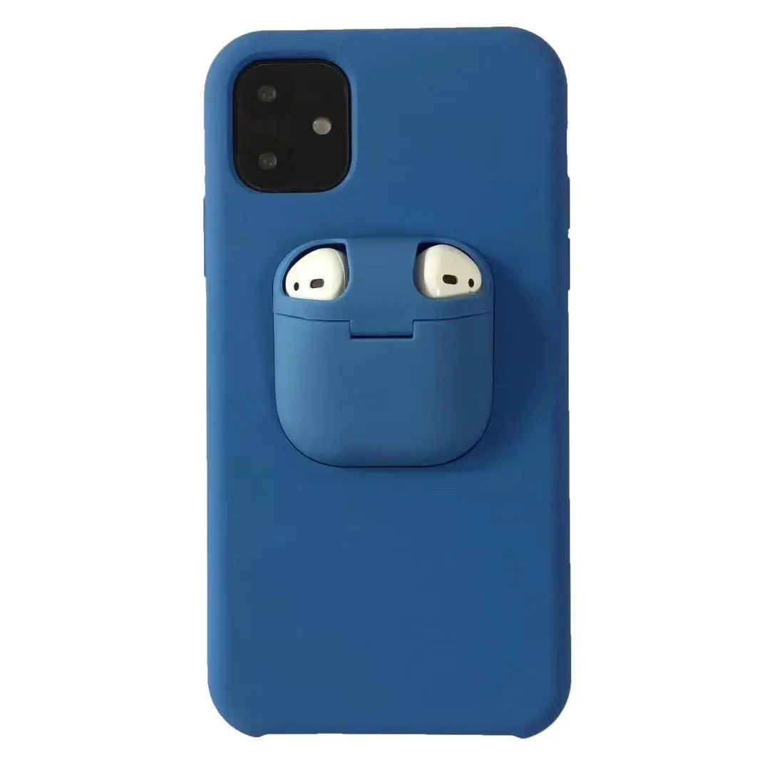 Hot sale 2 in 1 Soft Silicone Case Phone Case Earphone Storage Box For iPhone With Earphone Case For Airpods
Hot sale 2 in 1 Soft Silicone Case Phone Case Earphone Storage Box For iPhone With Earphone Case For Airpods