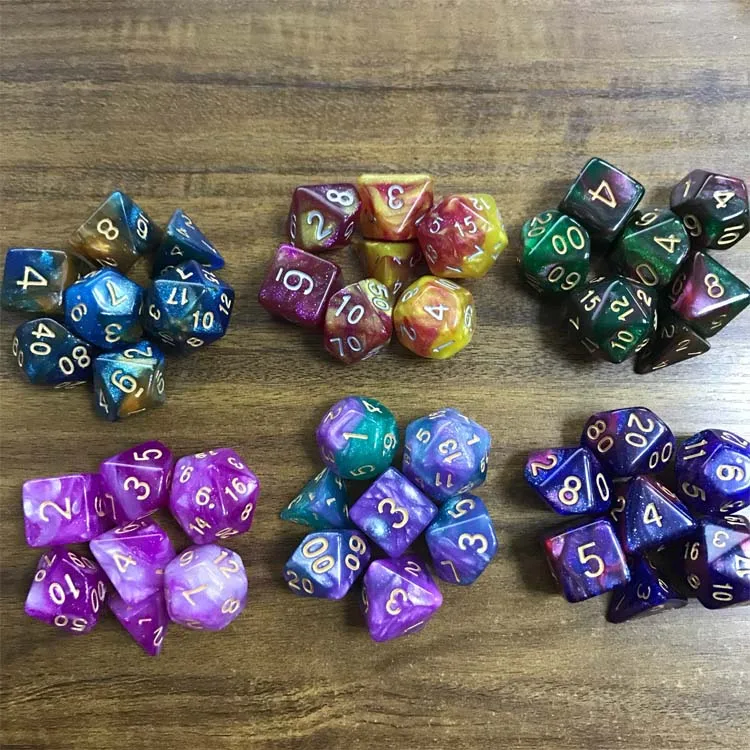 7pcs/set Dice Gift Set Tabletop Roleplaying PRTG Games Resin Polyhedral DND Dice, Multi color
7pcs/set Dice Gift Set Tabletop Roleplaying PRTG Games Resin Polyhedral DND Dice, Multi color