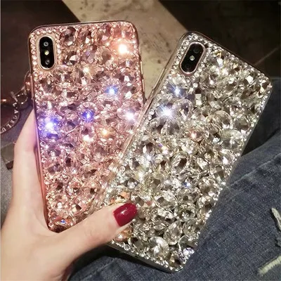 New Bling Rhinestone Sparkle Diamond Phone Case For iPhone 11 12 Pro Max 7 8 Plus Full Crystal Back Cover, 5 colors
New Bling Rhinestone Sparkle Diamond Phone Case For iPhone 11 12 Pro Max 7 8 Plus Full Crystal Back Cover, 5 colors