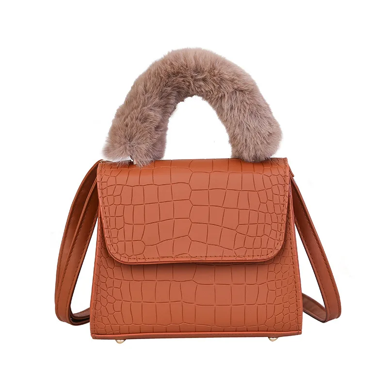 Hot selling plush handle shoulder bag Top handle bag women fashion Crocodile pattern crossbody handbag
Hot selling plush handle shoulder bag Top handle bag women fashion Crocodile pattern crossbody handbag