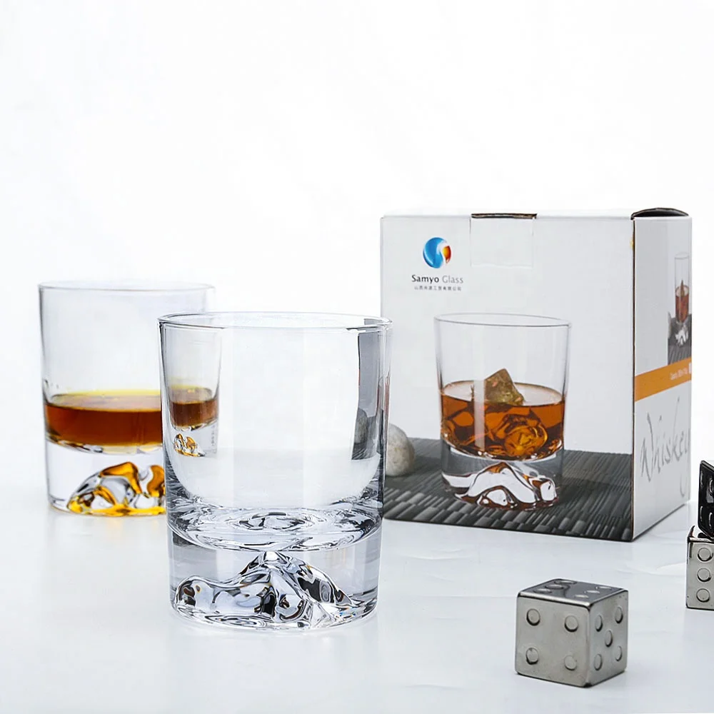 Wholesale Cheap Mouthblown Luxury Clear Transparent Unique Shape Mountain Bottom Liquor Glass Whiskey Glass, Customized
Wholesale Cheap Mouthblown Luxury Clear Transparent Unique Shape Mountain Bottom Liquor Glass Whiskey Glass, Customized
