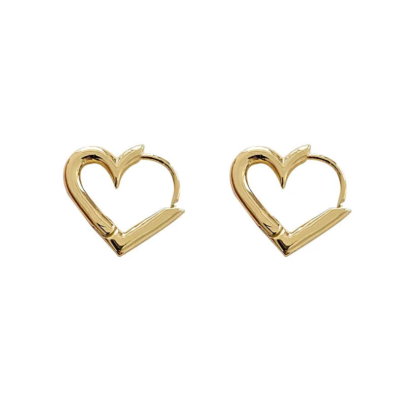 Minimalist Luxury Small Love Heart Hoop Earring Simple French Real Gold Plated Heart Earring For Girl Gift
Minimalist Luxury Small Love Heart Hoop Earring Simple French Real Gold Plated Heart Earring For Girl Gift