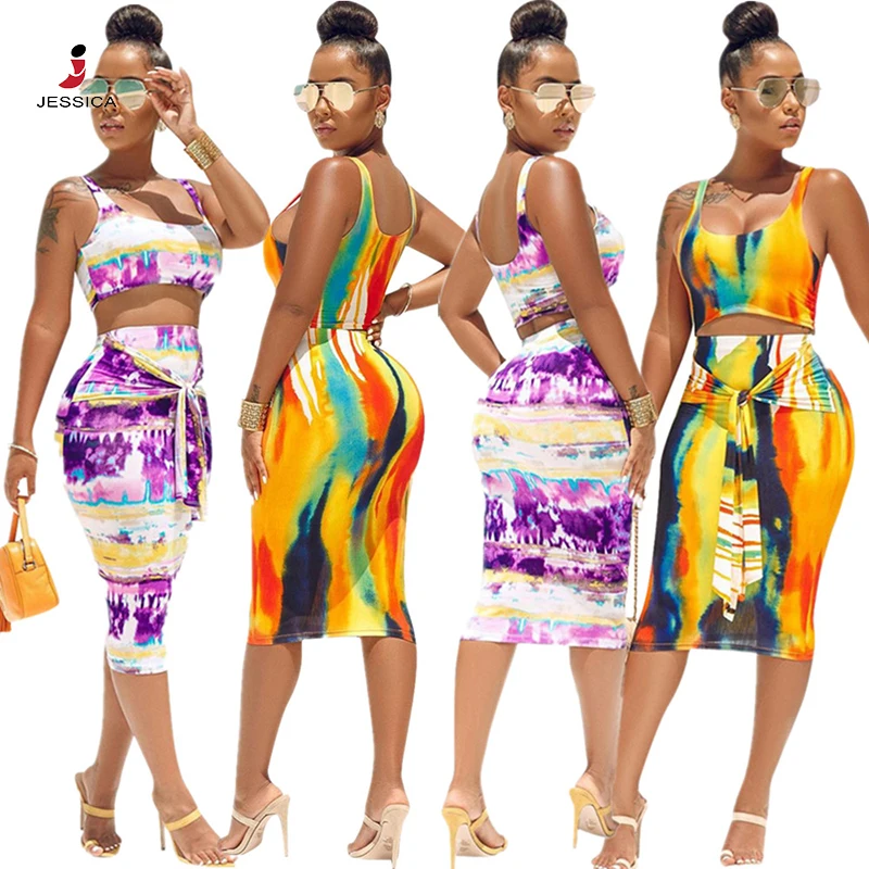 F8241-inexpensive women casual tie dye vest and skirt two piece set outfit, Picture color
F8241-inexpensive women casual tie dye vest and skirt two piece set outfit, Picture color