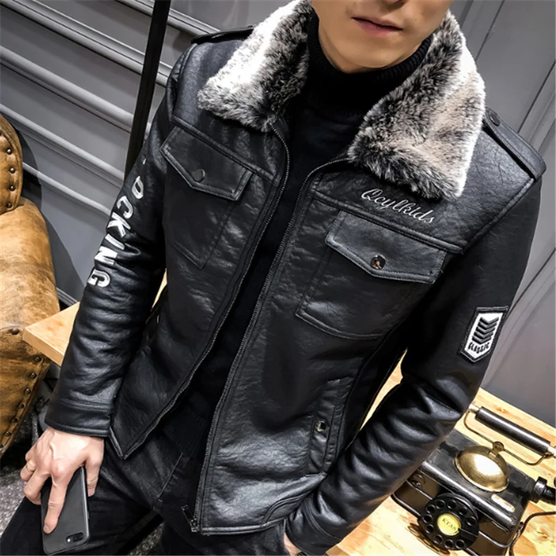 Winter Outwear Thickened Moto Fur Coat Men Real Fur Black Man Leather Jacket
Winter Outwear Thickened Moto Fur Coat Men Real Fur Black Man Leather Jacket