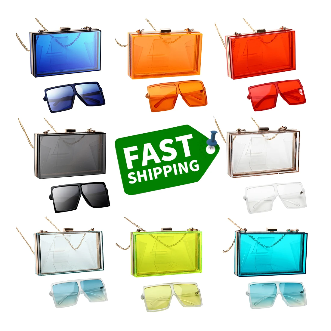 Glasses And Purse Set Acrylic Purse Transparent Bag 2021 Sunglass Clutch Purse Chain Clear Clutch Evening Bag
Glasses And Purse Set Acrylic Purse Transparent Bag 2021 Sunglass Clutch Purse Chain Clear Clutch Evening Bag