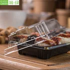 Disposable hot sale food grade custom supermarket plastic sushi packaging container
