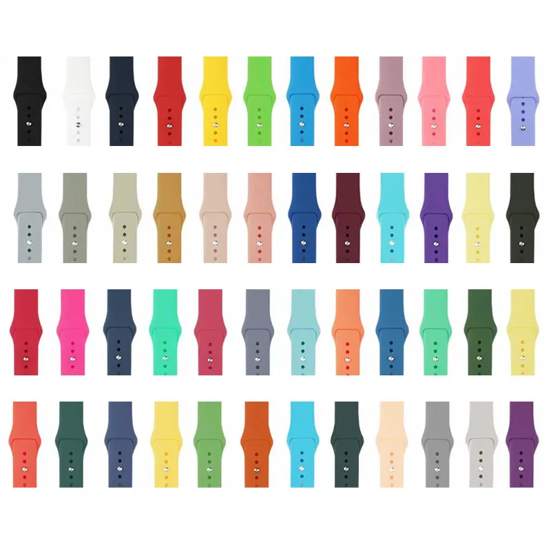 Silicone Smart Wrist Watch Bands for Apple Watch Rubber Strap Series 6 5 4 for Iphone Iwatch Wristband 38 40 42 44 mm
Silicone Smart Wrist Watch Bands for Apple Watch Rubber Strap Series 6 5 4 for Iphone Iwatch Wristband 38 40 42 44 mm