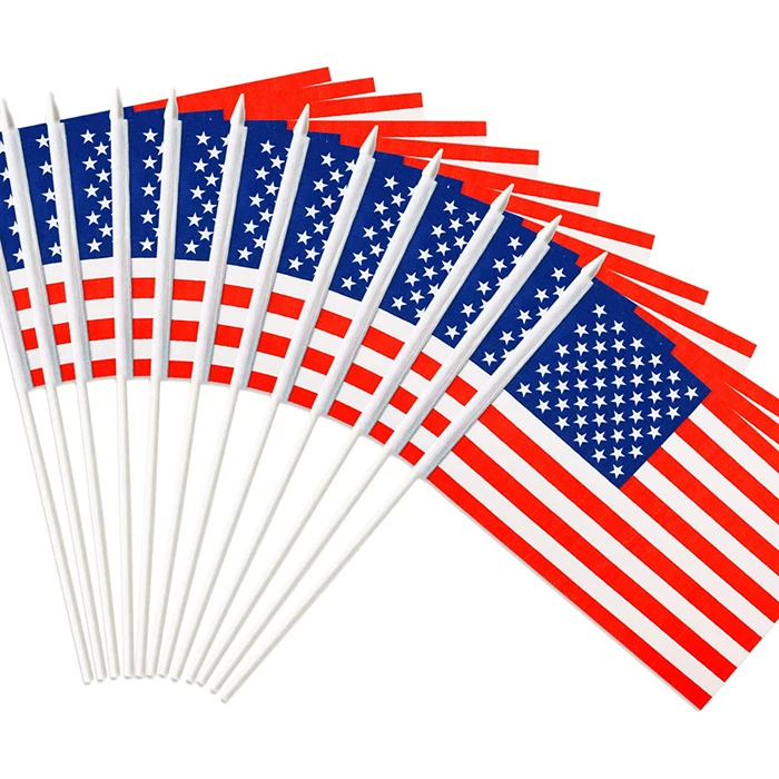总统2020 美国手持棍子标志迷你美国国旗横幅庆祝