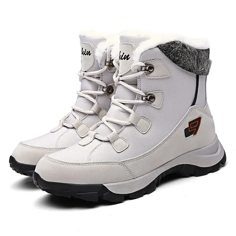 Winter snow boots women's Plush thickened warm couple boots high top cotton shoes waterproof aati-skid short copper men's Boots, Black white
Winter snow boots women's Plush thickened warm couple boots high top cotton shoes waterproof aati-skid short copper men's Boots, Black white