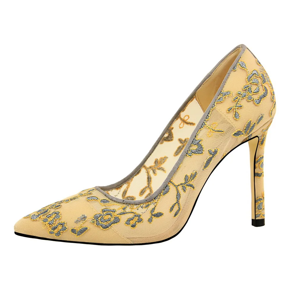 fashion banquet women's wedding shoes pointed flower mesh stiletto high heels, Picture
fashion banquet women's wedding shoes pointed flower mesh stiletto high heels, Picture